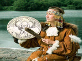 Large Shaman Drum Spirit Music Hand Drum with Drumstick Handmade Shaman Drum Home Decor V1294-YM0717-10353098