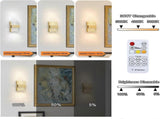 Battery Operated Wall Sconces Set of 2, Rechargeable LED Brass Gold Lights, Remote V1263-JX-5792