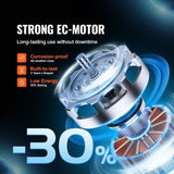 Inline Duct Fan, 203.2mm 506.2 CFM with Temperature Humidity Controller, Quiet EC-motor Ventilation V952-XLGDFJYCHSEC8T5SCV3