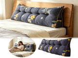 Triangular Wedge Headboard Pillow with Removable Cover, Back Support Bolster for Sitting Up in Bed V1369-AZ3-W-15343