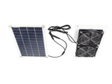 10W 18V Solar Powered Dual Fan Kit Waterproof Portable Solar Exhaust Fan for Chicken Coops V1294-YM0703-3114230003711