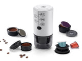 4-in-1 Portable Espresso Coffee Maker Work with NES/DG Capsule and Ground Coffee Cordless 17Bar V1294-YM0901-H49315W