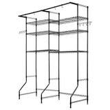 VEVOR Over Washer and Dryer Storage Shelf Two Row 6 Tiers Washer Rack Black V952-LDXYJZJTJK2PA7MNU001V0