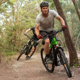 VALK MX7 Electric Bike, Medium frame Mountain ebike, Black and Lime Green V219-BIKEMBVAM75A