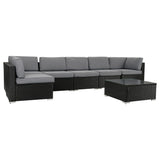 Veranda Fancy Grande Sofa Set V264-OTF-524S-BLK-AU-7PC