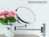 8" Wall Mount Makeup Mirror Double Sided Swivel Mirror 3X Magnifying V1294-YM0727-JY15183