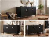 Artiss Shoe Cabinet Fluted Style 25 Pairs Shoe Storage Cupboard Black FUR-AF-SHOE-3D-BK-AB
