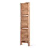 Artiss 4 Panel Room Divider Screen 163x170cm Shelf Oak RD-B-0590-4P-BR