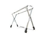 SOGA 2X 2.4m Portable Standing Clothes Drying Rack Foldable Space-Saving Laundry Holder with Wheels BSXG2516X2