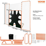 3-IN-1 Lacrosse Goal with Backstop and Target,3.7mx2.7m Lacrosse Net, Steel Frame Backyard Lacrosse V952-ZQGQQMTJK66Y43P7FV0