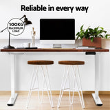 Artiss Standing Desk Motorised Dual Motor 140CM Rustic Brwon HASD-268-WHDF-RBDB-140
