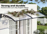 Instahut Window Door Awning 0.8mx2m Transparent AWN-08X2-CLR