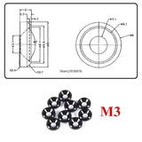 10 Pcs Countersunk Head Washers Aluminum Alloy M5 Red V1192-AZ-W-30954