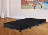 Palermo Queen Ensemble Bed Base Midnight Black Linen Fabric V63-823181