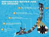Snorkeling mask breathing tube set, large frame silicone leak-proof and anti-fog snorkeling V1105-YAQSMJ-01