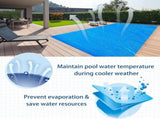 8 x ft Pool Hot Tub Solar, 16 Mil Heavy Duty Trimmable Floating Thermal Blanket Spa Bubble V1259-DP01-A-1157