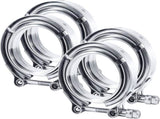 3.0 Inch V Band Clamp with Flange Male Female 304 Stainless Steel 4PCS V1258-DP02-C-3100