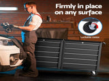 Giantz Tool Chest Trolley 10 Drawers Toolbox Storage Black TB-10DR-ROLL-BK-AB