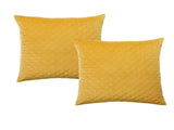 Bianca Elegance Pair of Vivid Coordinates Velvet Gold European Pillowcases 65 x 65 cm V442-BCA-PILLOWC-VIVIDCOOR-GOLD-EU