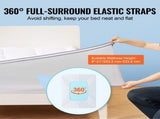 Mattress Topper, Queen Size, 25.4 mm Thickness, Fiber Fill Pad with Detachable & Washable, V952-XWTCD6080INCC3PJWV0