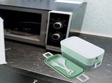 Large Capacity Light Green PP Lunch Box Microwave Safe for Meal Prep V1370-AZ4-15441