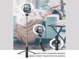 TEQ Q07 Bluetooth Ring Light Selfie Stick Tripod stand V28-MOBTEQQ07
