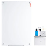 Magnetic Glass Whiteboard, Dry Erase Board 48"x32", Wall-Mounted Large White Glassboard Frameless, V952-CXGCBLBGHBL4O9WH5V0