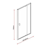 Adjustable Semi Frameless Shower Screen 82-90cm x 195cm With Gold Hardware & No Side Return For V63-958091