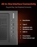 PC Gaming Case Mid-Tower Computer Case with 2 Fans for ATX Motherboard V952-DNJXZT120MMBHRVR6001V9