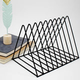 Triangle File Folder Racks and Magazine Holder,9 Lattice Metal Newspaper Holder Magazine File V1369-AZ3-W-03628