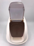 YES4PETS XL Portable Hooded Cat Toilet Litter Box Tray House w Charcoal Filter and Scoop White V278-MSP-0008-WHITE