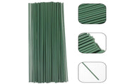 HOOWIFFY 100pcs Green Floral Wire Stems for Artificial Flowers Flexible and Bendable for V1189-WXFWAL-20260326-02443