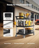 VEVOR Heavy Duty Utility Cart 500 lbs Capacity 3-tier Service Cart with Wheels V952-SXSYTCDHHS3CWUDT9V0