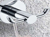 2 Pack Modern Polished Chrome Hooks Solid Brass Double Towel Bar Bathroom Toilet Hat Clothes V1188-MS-227-1384