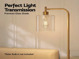 Artiss Floor Lamp Modern Industrial Standing Light with Clear Glass Shade, GoldMetal Tall Lamp for FL-SF-JF5470-GD