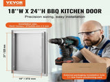 BBQ Access Door, 457x610 mm Single Outdoor Kitchen Door, Stainless Steel Flush Mount Door, Wall V952-DMMBSCJMYS18HT3RAV0