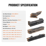 VEVOR 8 Pcs Oak Logs, Gas Fireplace Ceramic Logs for Fire place, Heat-Resistant Wood Log Gas V952-TCXWYM8XM000HHC5SV0