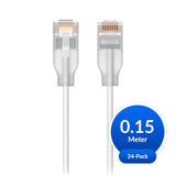 Ubiquiti UniFi Etherlighting Patch Cable, 24 Pack, Indoor, 0.15m, White/Translucent V1202-V2-NHU-PATCH-EL-0-15-24