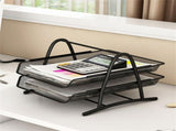 Office Desk Document Tray Mesh Bracket Paper Letter Shelf Holder Black Metal for Home Study School 2 V1294-YM0716-3117220109811