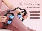 Purple Set of 2 Foam Roller Ring Leg Massagers with 2 Resistance Bands - Muscle Relief Kit V888-ELOSUNG28204