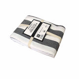 Rans Black Alfresco Stripes Cotton Tablecloth - Choose from 2 sizes 150cm x 300cm V442-RAN-TABLEC-ALFRESCO300CM-BLACK-RE