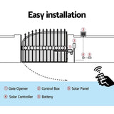 Lockmaster Single Swing Gate Opener 600KG 10W Solar Panel GO-SWING-EK700M-SOLAR