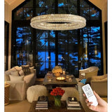 BAMDECOR C3332/1 Round Luxury Crystal Chandelier Modern LED Crystal Chandelier LED Ring Pendant V255-BAM-C3332/1-80