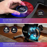 Everfit Exercise Bike Spin Bike Electromagnetic Smart Home Fitness 24-Level Resistance 120kg EB-I-EM-S800-BK