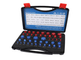 44PCS Nut and Bolt Thread Checker Aluminum Inch and Metric Precise Bolt Nut Identifier Gauges with V1294-YM0901-3114240038011