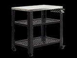 Levede Outdoor Kitchen Cart Mobile BBQ Grill Trolley Stainless Steel Prep Table ST1018-BK-AU