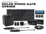 Full Solar Automatic 40W Double Swing Gate Opener Remote Keypad Control V379-DBLESOLAR0