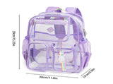 Black Clear Transparent Backpack - Stylish PVC School Bag with Multiple Pockets V888-ELOSUNG16248