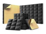 12 Pack Sound Proof Foam Panels with Self-Adhesive, 12 x 12 x 2 Inches Acoustic Panels,Soundproof V1369-AZ3-W-08247
