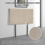 Linen Fabric Single Bed Headboard Bedhead - Beige V63-800827